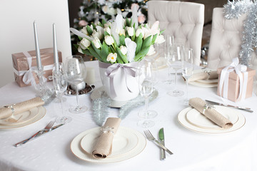 Beautiful Christmas table setting