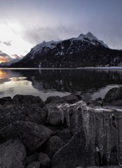 Reflection of a mountain