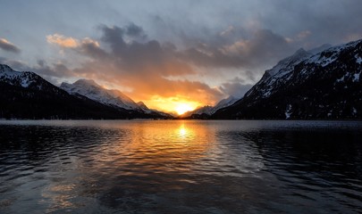 Sunset in the Mountains 