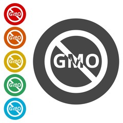 No GMO Sign - vector illustration 