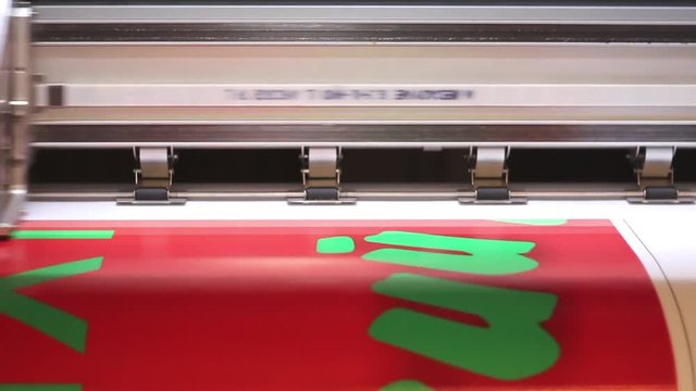 Wide format printing on self adhesive film. Plotter.