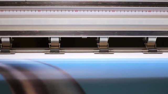 Wide format printing on self adhesive film. Plotter.