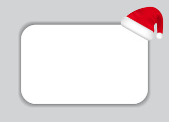 Paper sheet with Santa hat. It can be used for greeting and gift cards, letters etc. Vector