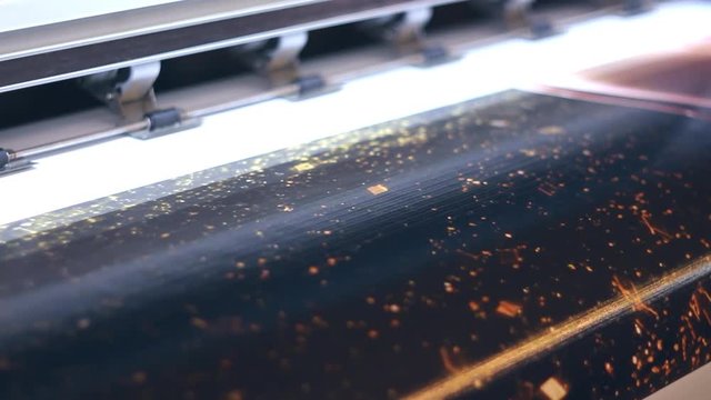 Wide format printing on self adhesive film. Plotter.