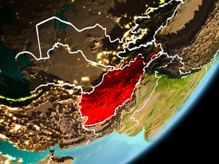 Orbit view of Afghanistan