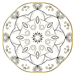 Flower Mandala. Vintage decorative elements.