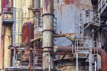 rusty industrial scenery
