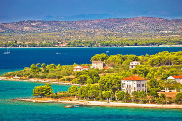 Island of Zlarin and archipelago of Sibenik view