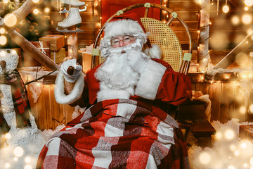 smoking a pipe Santa