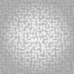 White and gray squared mosaic. Vintage mosaic background. Abstract square design. Vector illustration