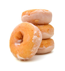 Donut on white background