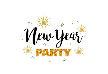 new year party invitation template.