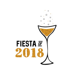 Happy New Year typographic text design. Black, white and gold. Usable for banners, greeting cards, gifts