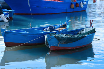 Italy, Puglia, Italian fishing boat.