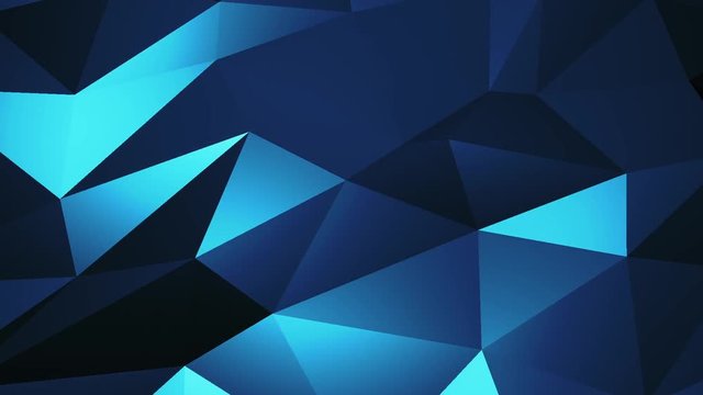 Abstract cg polygonal Blue surface. Geometric lines motion background.