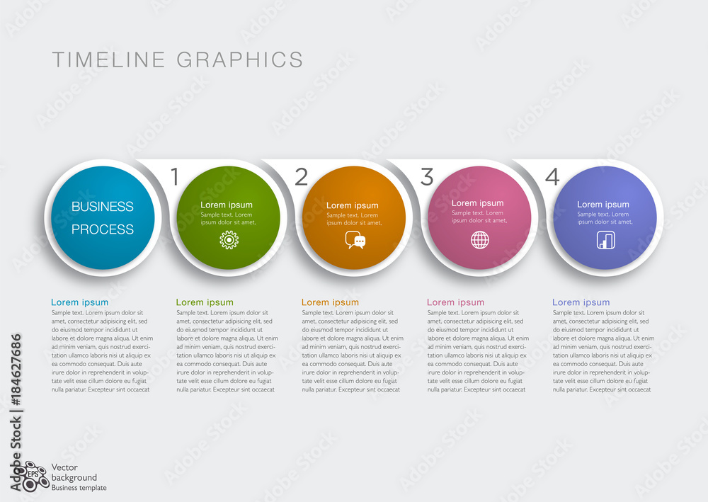 Wall mural timeline chart #vector graphics