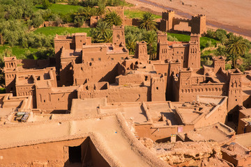 La forteresse d'Ait Benhaddou, près de Ouarzazate (Maroc)