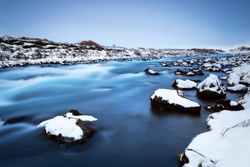 Frozen river landscape