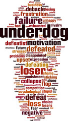 Obraz premium Underdog word cloud