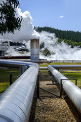 Geothermal steam plant  - green energy