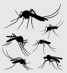 mosquito insect animal silhouette Good use for symbol, logo, web icon, mascot, sign, sticker, or any design you want
