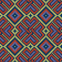 Fototapeta premium Seamless Knitted Pattern