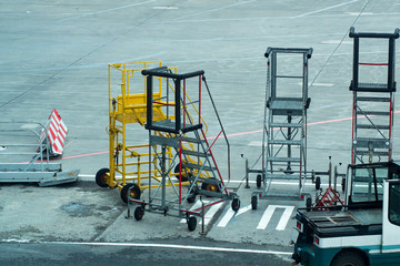 Mobile ladders at the airport