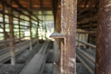 old factory for the production of pale bricks from clay for building purposes