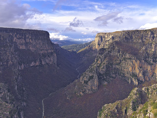 Naklejka premium Bautiful Vikos Gorge in northwestern Greece.