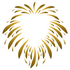 Isolated fireworks illustration