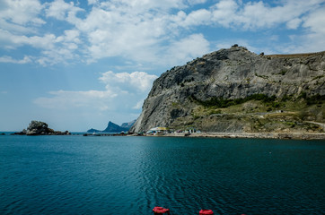 Crimean coast, mountain fortress, Sudak