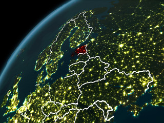 Night over Estonia