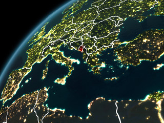 Night over Montenegro