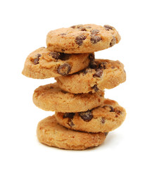 Fototapeta na wymiar Extreme close-up image of chocolate chips cookies