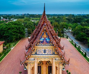 temple in thailand,  ariel view.