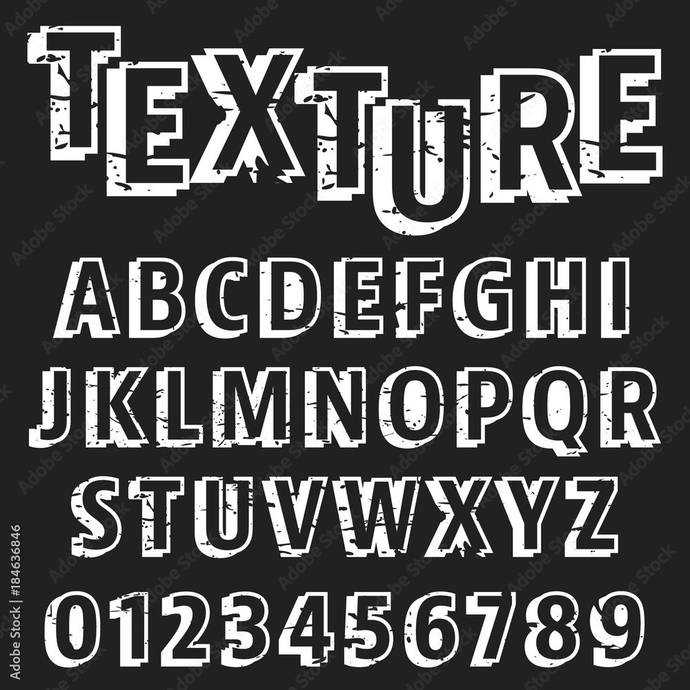 Poster alphabet font template