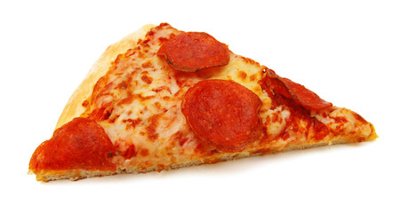 Pizza on white background