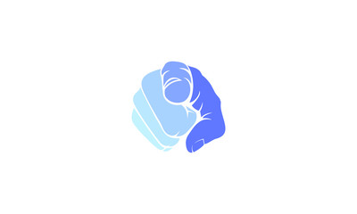 Blue point finger logo template