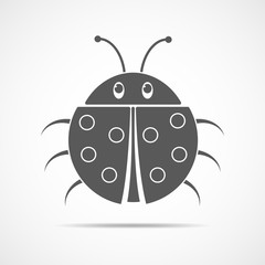 Ladybug icon. Vector illustration.
