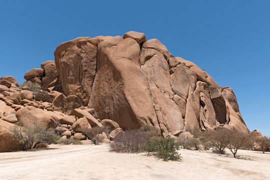 Spitzkoppe group of bald granite peaks in the Namib desert of Namibia