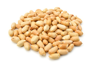 Peanut on white background