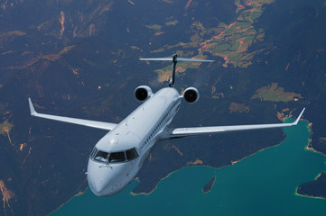 The passenger plane goes on a journey