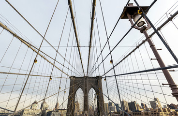 Fototapeta premium Brooklyn Skyline from Brooklyn Bridge