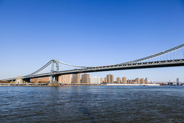 Fototapeta na wymiar Williamsburg Bridge and Manhattan Skyline
