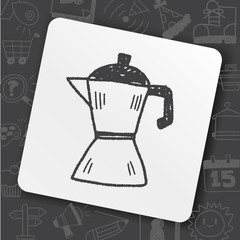 tea pot doodle drawing