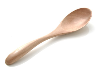 Small rustic natural wood spoon