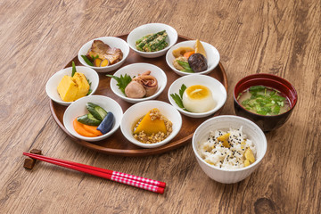 和食　ご飯のおかず集　Side dishes of rice japanese food