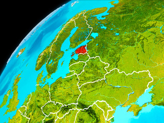 Estonia from space