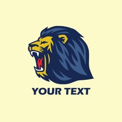 Wild Lion Roaring Logo