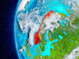 Norway on Earth from space